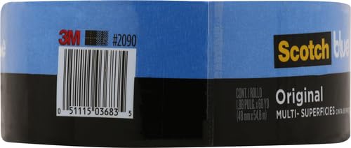 ScotchBlue Original Multi-Surface Painters Tape, 2 Inch Wide (1.88 In. x 60 Yds), 1 Roll Blue Paint Tape Protects Surfaces & Removes Easily, Masking Tape for Indoor and Outdoor Use (2090-48NC)