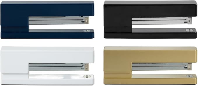 JAM PAPER Modern Desk Stapler - Assorted Business Colors - 4/Pack