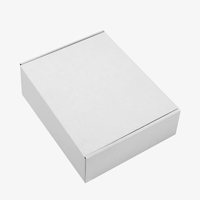 8x6x3 inch White Shipping Boxes for Small Business- Set of 25 | Sturdy ECT 32 Corrugated Cardboard Mailer Boxes, Easy Assemble for Packaging, Mailing, Gift Giving & Ecommerce Packing