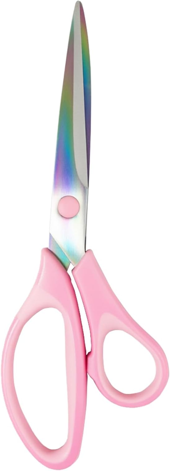 Pink Scissors for Office School Home Craft Sewing Fabric, 8 Inch (1 Pack) | All Purpose, Stainless Steel, Pink