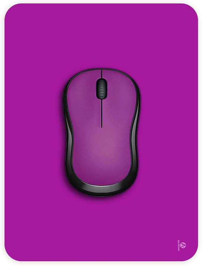 Audimi Small Mouse Pad 6 x 8 Inch, Mini Mouse Pad Thick for Laptop Wireless Mouse Home Office Travel, Portable & Washable (Purple)