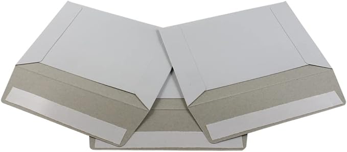 30 EcoSwift 6.5 x 4.5 Rigid Photo Mailers Stay Flats White Cardboard Self Seal Envelopes