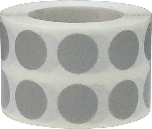 Grey 1/2" Inch Round Adhesive Labels 1,000 Color Coding Dot Stickers for Efficient Inventory Management, Crafting Projects, and Organizational Tasks in Offices, Schools, and Homes