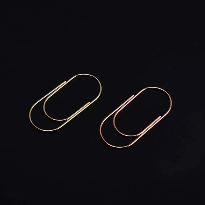 Gold Large Paper Clips, 50pcs 50mm/1.97" Oversized Jumbo Wide Planner Giant Paper Clip Non Skid Smooth Finish Steel Wire Office Supply Invitation Accessories (Gold)