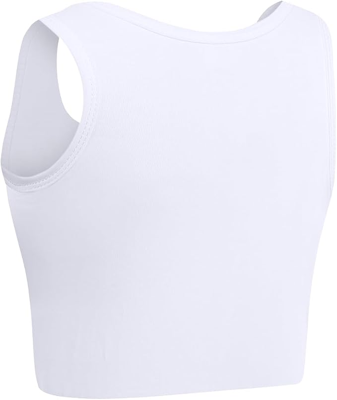 XUJI Transgender FTM Breathable Cotton Elastic Band Colors Chest Binder Tank Top (M-6XL)