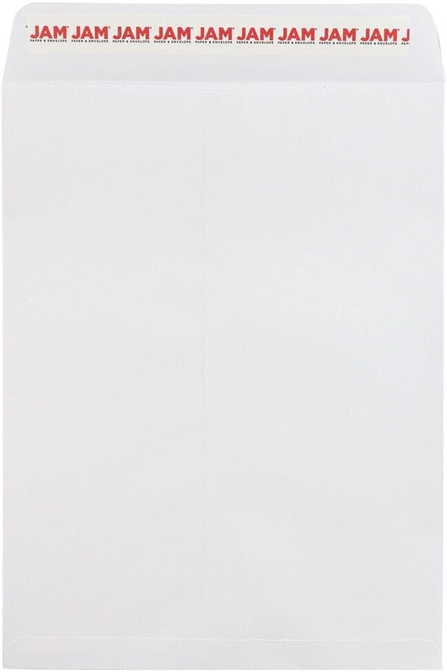 LUXPaper 9 x 12 Open End Envelopes | Peel & Press | White | 28lb. Text | 50 Qty