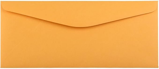 JAM PAPER #11 Envelopes - 4 1/2 x 10 3/8 - Brown Kraft Manila - 50/Pack