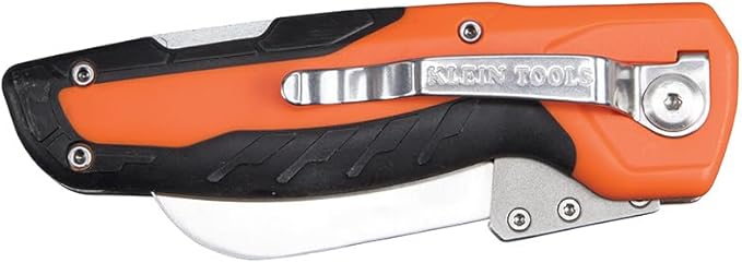 Klein Tools 44218 Utility Knife, Electricians and Folding Pocket Knife with Hawkbill Blade for Cable Skinning, Replaceable Blade
