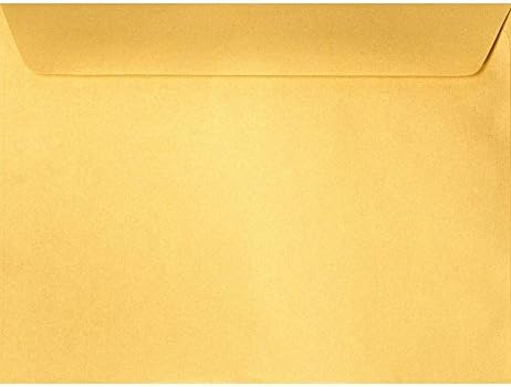 LUXPaper 6 x 9 Booklet Envelopes | Gold Metallic | 80lb. Text | 50 Qty