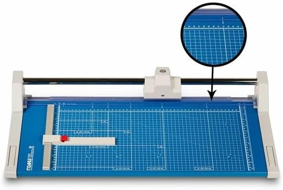 Dahle 550 Professional Rotary Trimmer, 14" Cut Length, 20 Sheet Capacity, Self-Sharpening, Dual Guide Bar, Automatic Clamp, German Engineered Paper Cutter
