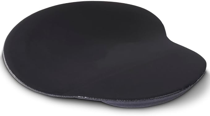 Hama Ergo Mouse Pad - 2-in-1 Desk Mat with Integrated Wrist Rest, Non-Slip Bottom - Black