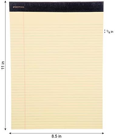 Mintra Office Legal Pads, ((xPremium, 8.5in x 11in, Narrow (Canary), 36pk (6-6pks))