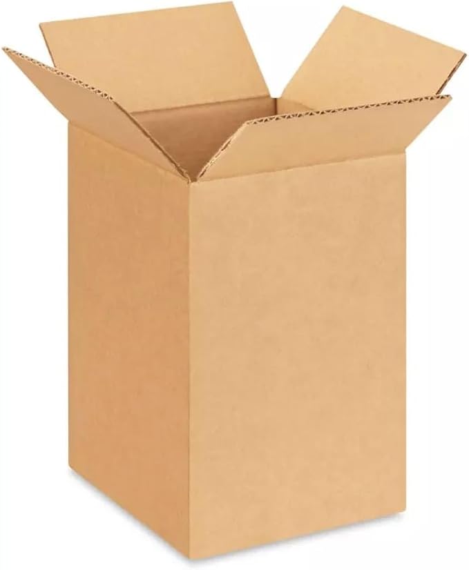 Secure Seal - 6x6x9 Pack of 100 Corrugated Cardboard Packing Shipping Mailing Moving Carton Boxes