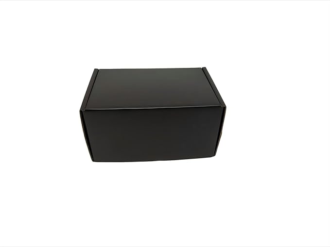 Black Cardboard Shipping Box Mailers 6.25 x 4.1 x 3 Inch Corrugated Packaging Storage Boxes 10 Pack (Inside Size: 5.5 x 4 x 2.9)
