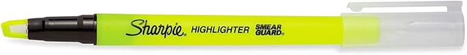 SHARPIE Clear View Highlighter Stick, Yellow, 3/Pack (1950745) (Pack of 2)