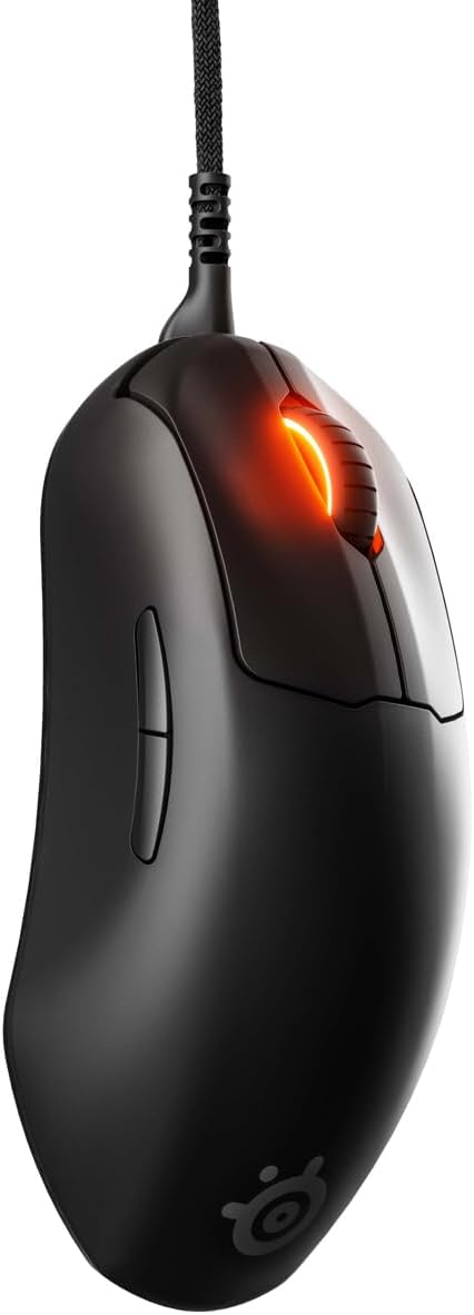 SteelSeries Esports FPS Gaming Mouse – Ultra Lightweight – Prime + Edition – 5 Programmable Buttons – 18K CPI TrueMove Pro Sensor – Magnetic Optical Switches – Customization - RGB Lighting – PC/Mac