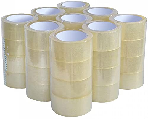 24 Rolls Clear Carton Shipping Box Sealing Packing Tape, 3" x 110 Yards 330' Ft, Heavy Duty Transparent Tape, Designed for Office, Home or Commercial Use