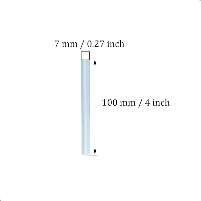 30 Pack Mini Size Hot Glue Sticks, Hot Glue Gun Bulk Sticks,Length 100mm / 4", Diameter 7mm / 0.27"/ 0.28 Inch for Kids and Adults DIY Craft, Repairing, Decoration,White Clear 0.7cm x 10cm