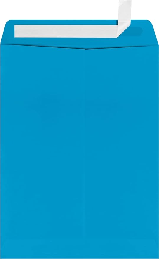 LUXPaper 9 x 12 Open End Envelopes | Peel & Press | Pool Blue | 80lb. Text | 500 Qty