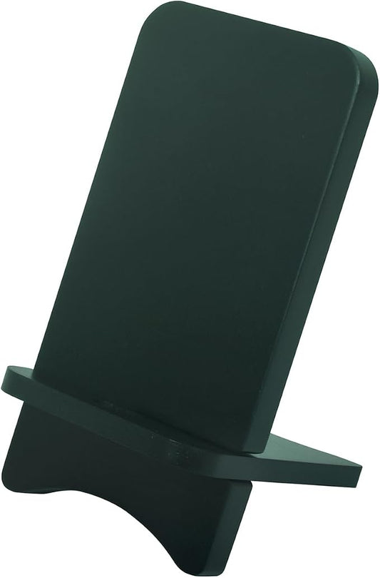 Solid Wood Simple Phone Stand, Desktop Stand,Tablets Tablet Display Stand, Compatible with All Phones (Dark Green Wood)