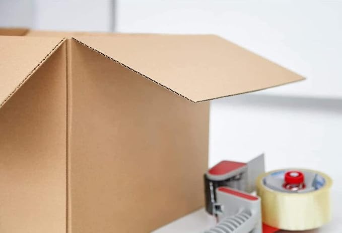 Secure Seal - 8x8x7 Pack of 50 Corrugated Cardboard Packing Shipping Mailing Moving Carton Boxes