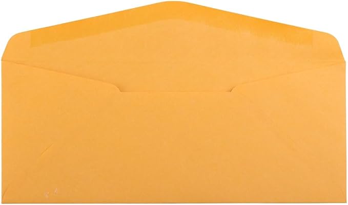 JAM PAPER #10 Business Commercial Envelopes - 4 1/8 x 9 1/2 - Brown Kraft Manila - 25/Pack