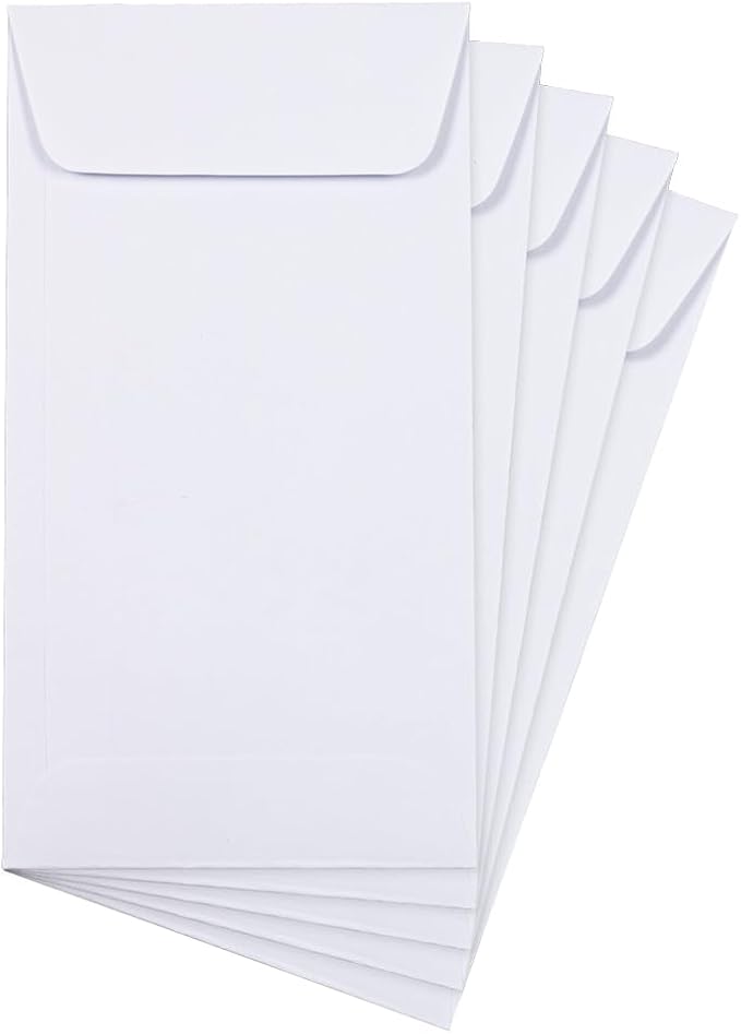 JAM PAPER #7 Coin Business Envelopes - 3 1/2 x 6 1/2 - White - 50/Pack