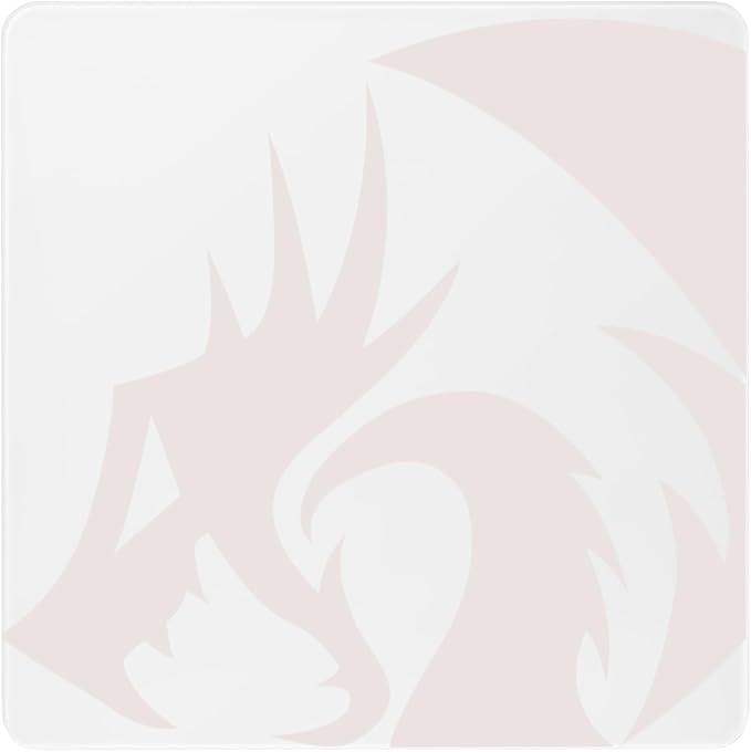 Redragon PG1M Glass Mouse Pad - Ultra-Smooth Precision Surface with Non-Slip Base, Easy to Clean, Hard Mousepad for Gaming - 13 x 13 x 0.15 inches, White