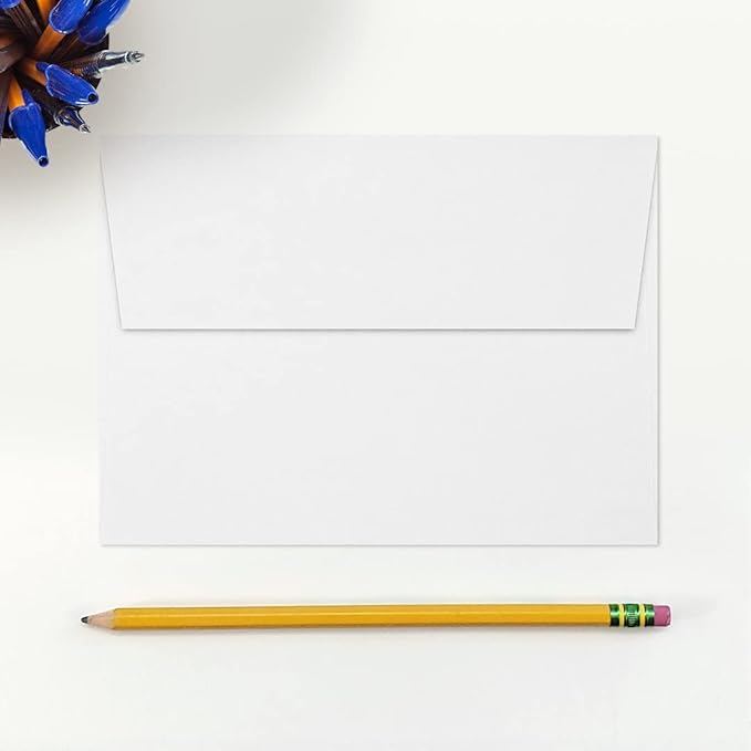 LUXPaper A7 Invitation Envelopes | Peel & Press | 5 1/4" x 7 1/4" | Bright White | 80lb. Text | 1,000 Qty