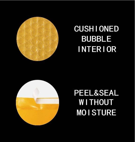 POLYSELLS #0 6x9 Kraft Bubble Mailers 300 Pack - Padded Envelopes for Shipping Small Business Supplies - Self Seal Cushioned Mailing Envelopes for Jewelry, Cosmetics, Photos - Gold Kraft Paper