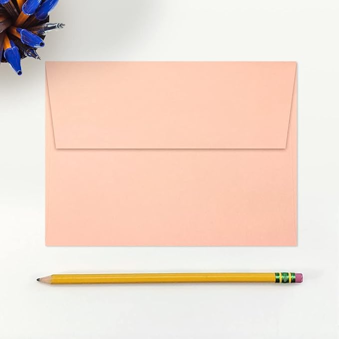 LUXPaper A7 Invitation Envelopes | Peel & Press | 5 1/4" x 7 1/4" | Blush Pink | 80lb. Text | 500 Qty