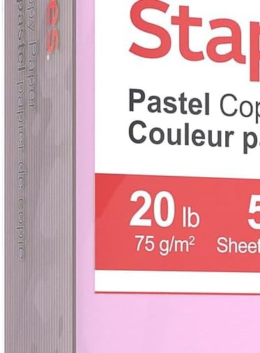 Staples Pastel Copy Paper 8.5 x 11 Inch Lilac Color Sheets for Printing and Documents