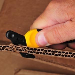XChange, Box Cutter, Safety Cutter, Utility Knife, Safety Knife, Replaceable Head Perfect For Cutting Double Wall Cardboard or Other Thick Material (Blue)