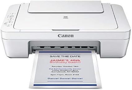 Canon All-in-One Color Inkjet Wired Printer, Print Scan Copy for Home Office, up to 60 Sheets, 600 x 1200 dpi, Portability, Lightweight, PIXMA MG2522, w/USB Cable