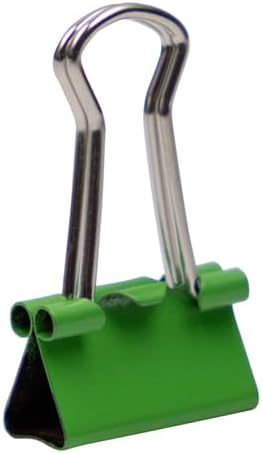 JAM PAPER Colorful Binder Clips - Extra Small - 3/5 Inch (15 mm) - Green Binderclips - 30/Pack