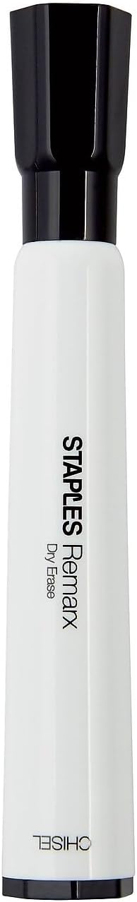 STAPLES Remarx Dry Erase Markers, Chisel Tip, Black, 36/Carton | Bold whiteboard markers, low odor, for everyday office use.