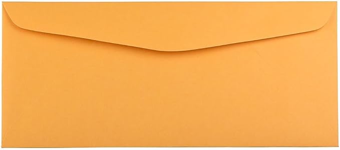 JAM PAPER #14 Envelopes - 5 x 11 1/2 - Brown Kraft Manila - 25/Pack