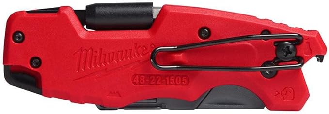 Milwaukee FASTBACK Compact Knife, and FASTBACK 6-in-1 Folding Utility Knives, w/Blade (knife 2pack) Red-black