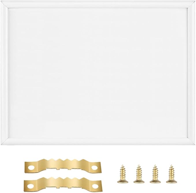 Dry Erase White Board, Magnetic Whiteboard for Wall, Hanging Board for Decoration/Planning/Kitchen Grocery List/Drawing/Memo, for Office/School/Home 11.8"x 15.7"
