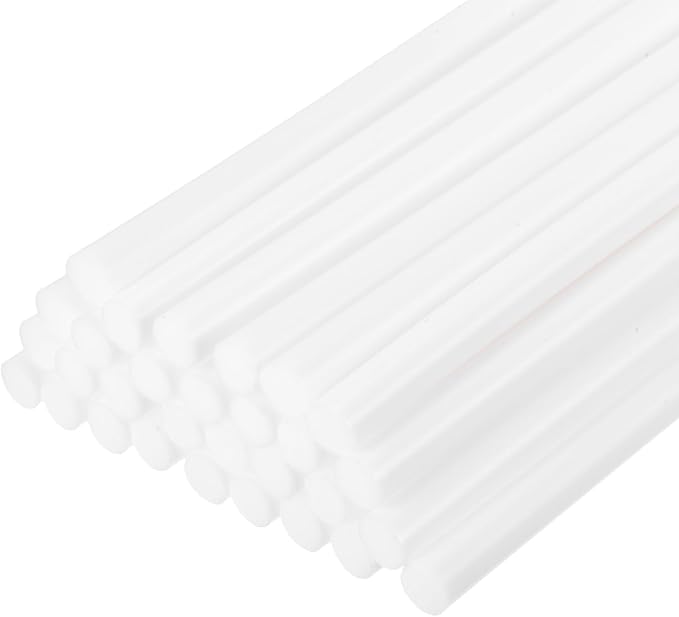 uxcell 30pcs Mini Hot Glue Gun Sticks 8-inch x 0.27-inch High Sticky Small Hot Glue Sticks for Glue Gun, White