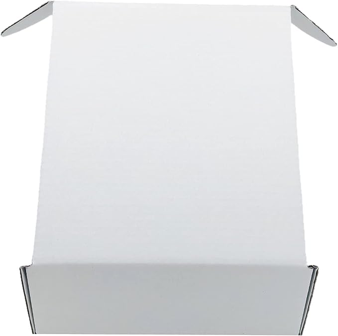 6x6x2 inch Small White Mailers Boxes Pack of 35 Recyclable Corrugated Gift Box for Packaging Shipping
