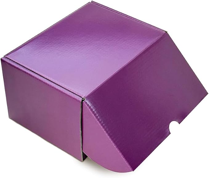 7x5x4 Inches Shipping Boxes Set - (20 Pack) Purple Corrugated Cardboard Mailer Boxes for Packing Small Business Mailing Gift