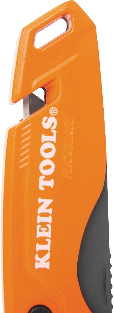Klein Tools 44303 FLICKBLADE Folding Utility Knife with Blade Storage, Utility Knife with 5 Blades, Compact with Side Release Button and Dual Locking Positions