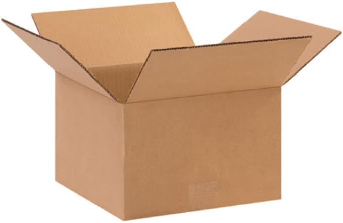 Secure Seal - 25 Pack of 10x10x6” Corrugated Cardboard Packing Shipping Mailing Moving Carton Boxes