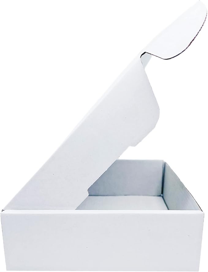 Small White Box 6 x 6 x 2 Inch 50 Pack Recyclable Corrugated Gift Mailers Storage Business Packaging Shipping Boxes