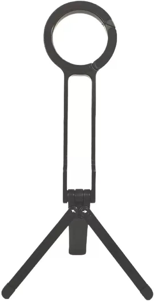 Universal Magnetic Phone Tripod, 360° Rotatable Multi-Angle Stand with Spring Buckle Clip, Compact Travel Vlog Selfie Stick for iPhone/Android/Samsung - Black