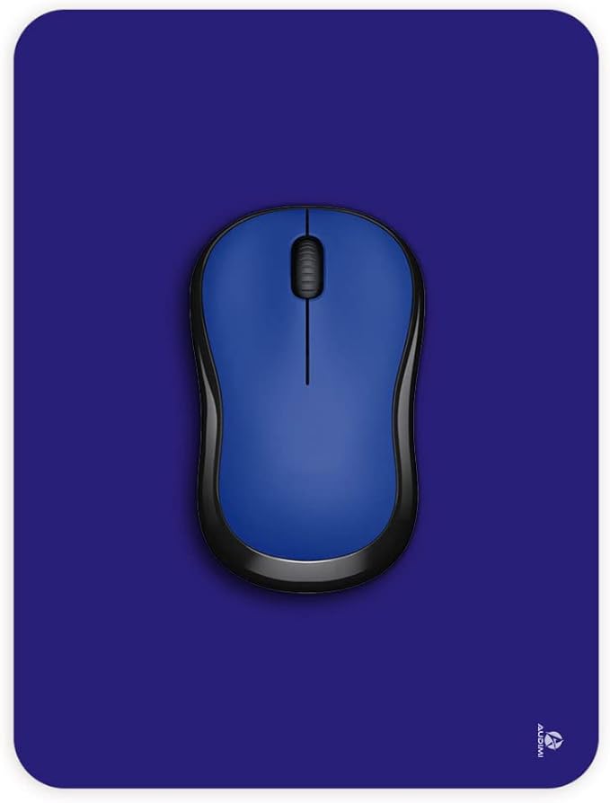 Audimi Small Mouse Pad 6 x 8 Inch, Mini Mouse Pad Thick for Laptop Wireless Mouse Home Office Travel, Portable & Washable (Blue)