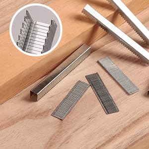 Heavy Duty T50 Staples 5400-Count 5 Sizes Includes: 5/16",3/8",1/2",9/16" Staples+5/8" Brad Nails, 20 Gauge Galvanized Assorted Size Project Pack