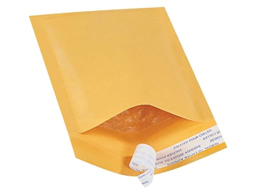 BOX USA 4 x 8" Kraft Bubble Mailers (500-Pack) - Brown Padded Envelopes, Self-Seal Shipping Bags for Business, Heavy Duty Cushioned Mailing Envelopes for Packaging and Shipping