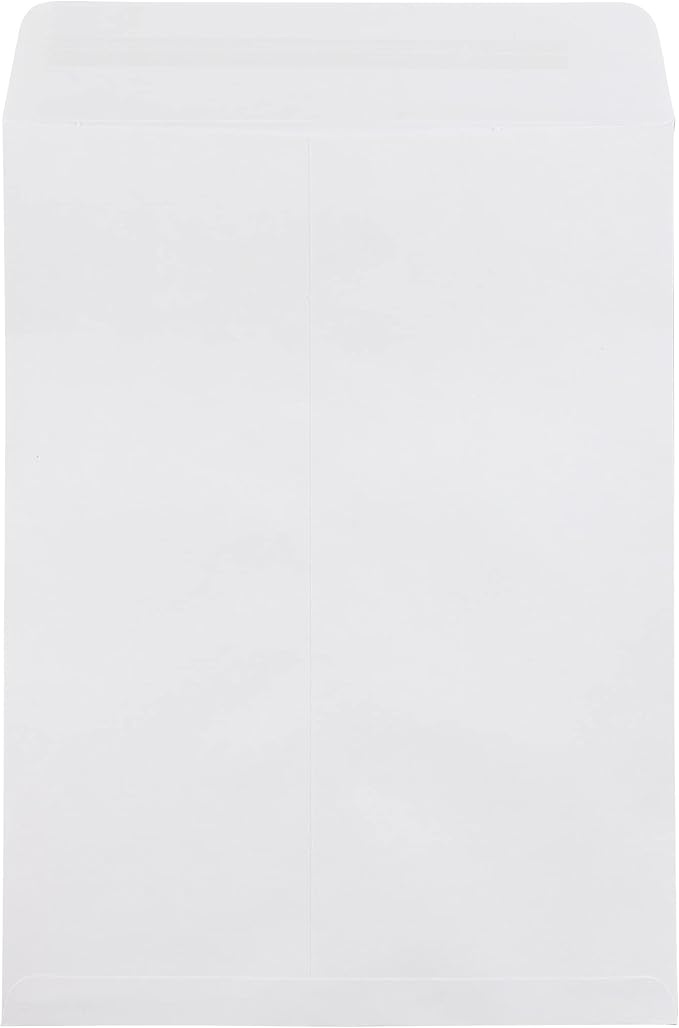 JAM PAPER 9 x 12 Open End Catalog Commercial Envelopes with Peel and Seal Closure - White - Bulk 250/Box